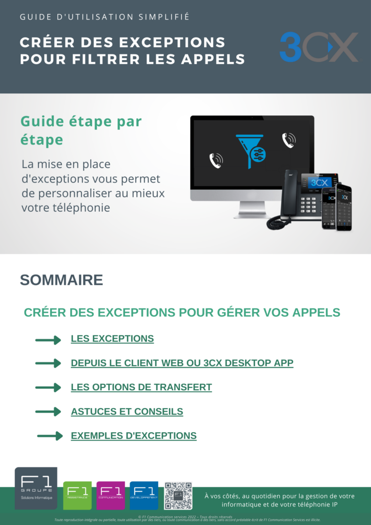 Créer des exceptions pour filtrer les appels