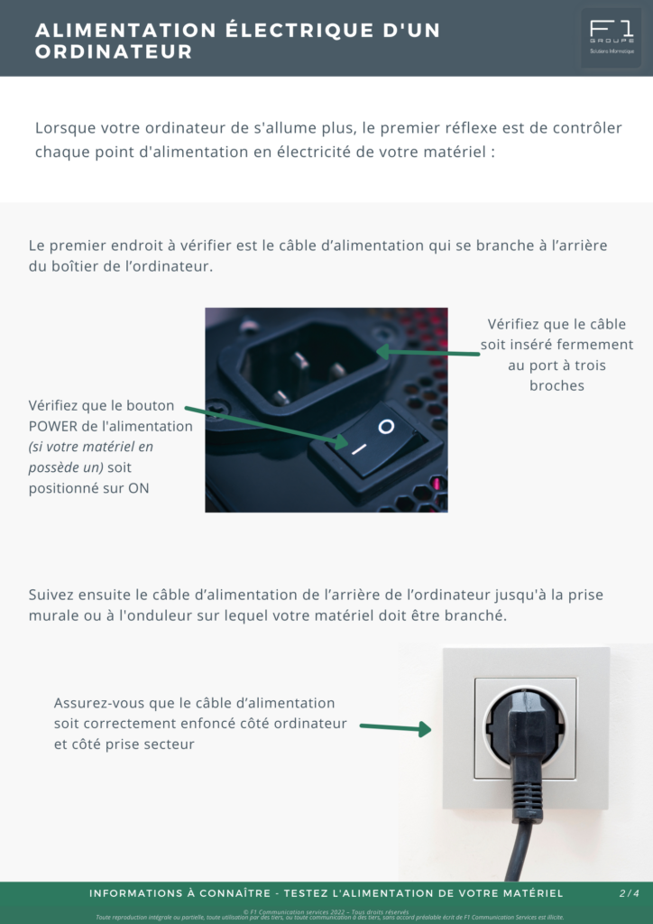 Fiche technique - Testez l'alimentation de votre matériel 2