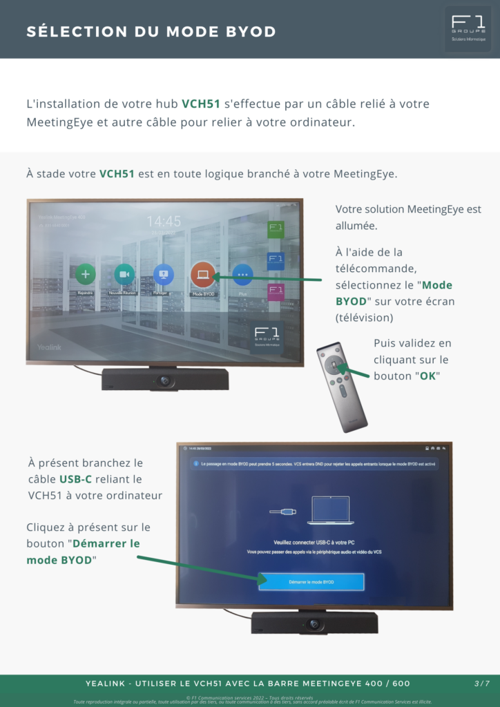 Guide d'utilisation Yealink VCH51 BYOD 3