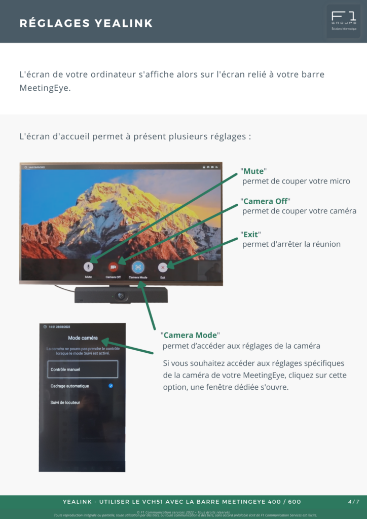 Guide d'utilisation Yealink VCH51 BYOD 4