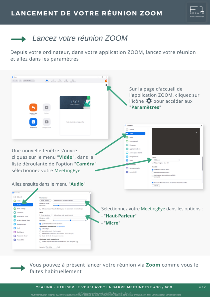 Guide d'utilisation Yealink VCH51 BYOD 6