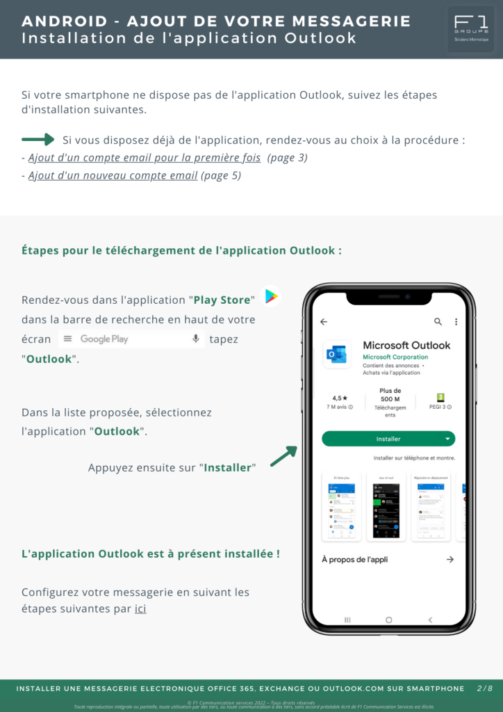 Installer votre messagerie Office 365, Exchange ou Outlook sur votre smartphone 2