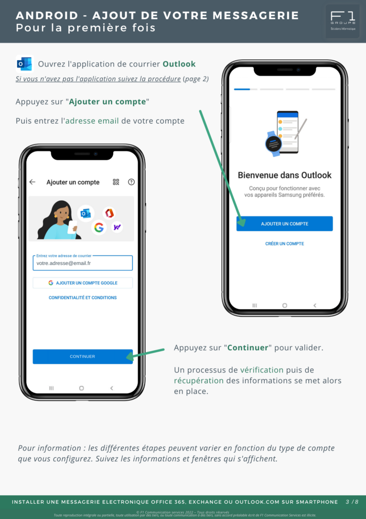 Installer votre messagerie Office 365, Exchange ou Outlook sur votre smartphone 3