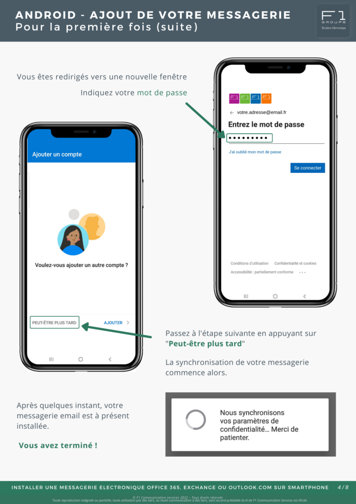 Installer votre messagerie Office 365, Exchange ou Outlook sur votre smartphone 4