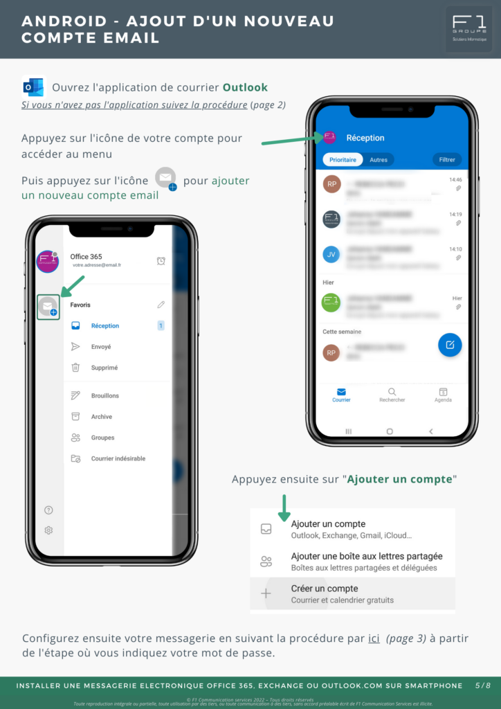Installer votre messagerie Office 365, Exchange ou Outlook sur votre smartphone 5