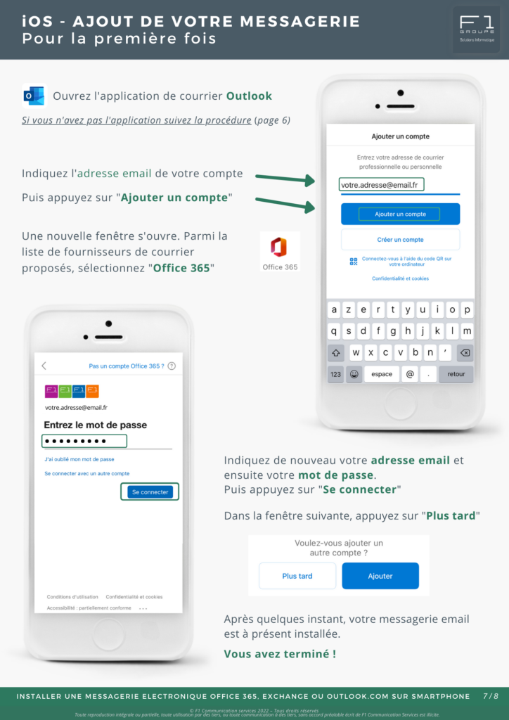 Installer votre messagerie Office 365, Exchange ou Outlook sur votre smartphone 7