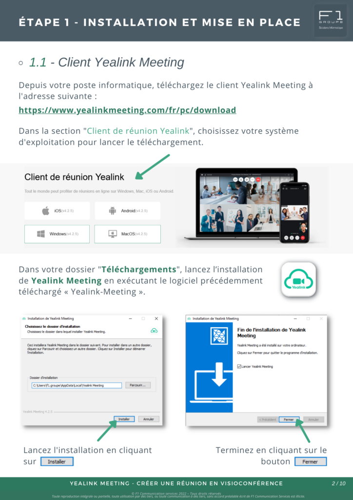 yealink meeting - Créer une réunion en visioconférence 2
