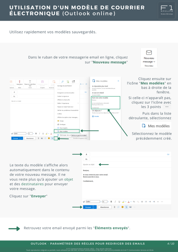 Creer des modeles de courrier electronique Outlook 4