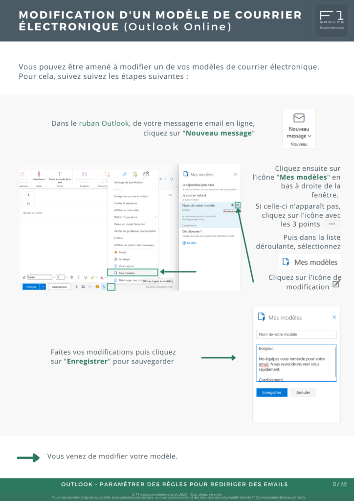 Creer des modeles de courrier electronique Outlook 5