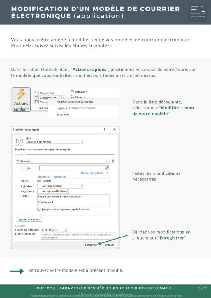 Creer des modeles de courrier electronique Outlook 9