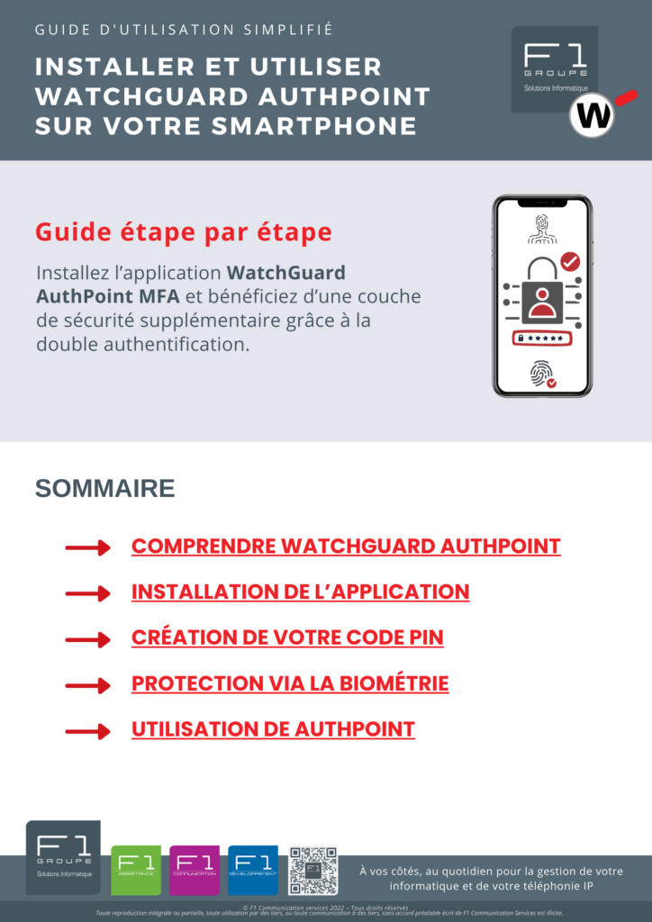Installer et utiliser WatchGuard Authpoint MFA sur votre smartphone
