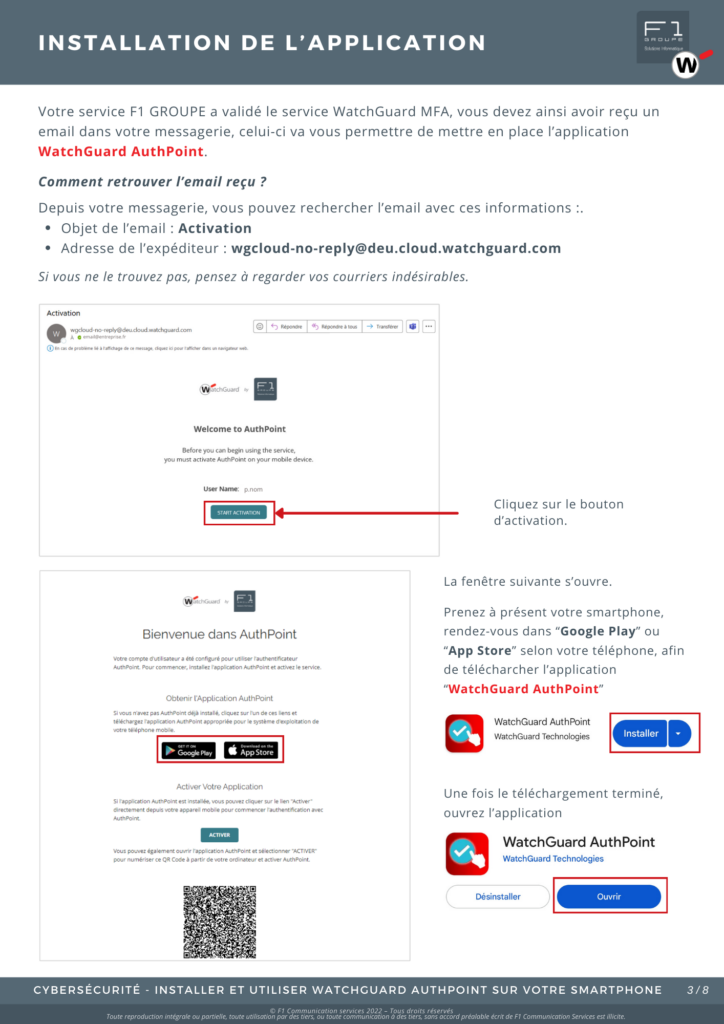 Installer et utiliser WatchGuard Authpoint MFA sur votre smartphone