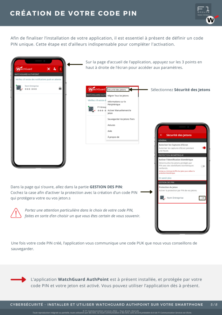 Installer et utiliser WatchGuard Authpoint MFA sur votre smartphone