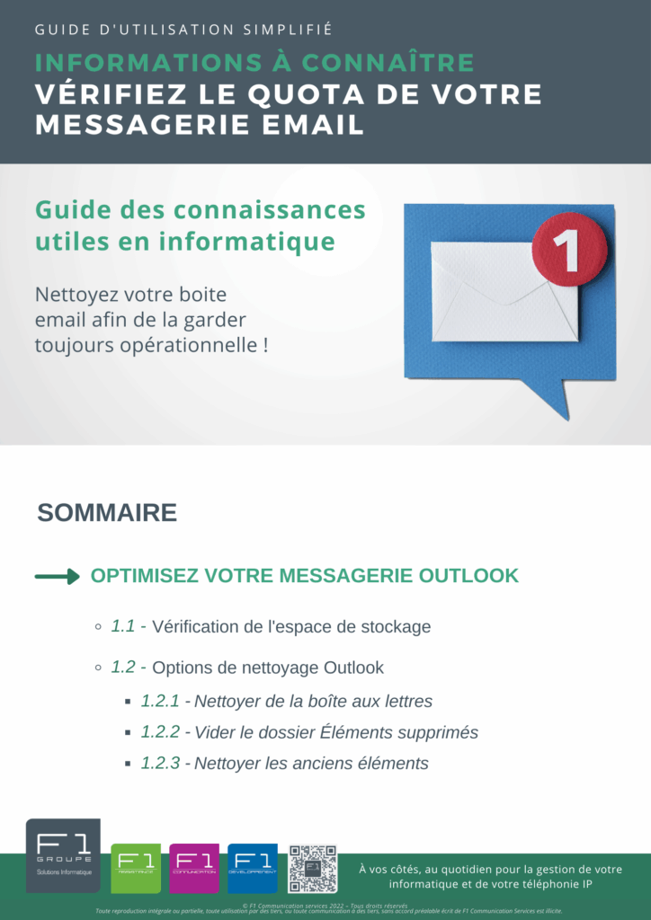 1-Quota Outlook - sommaire